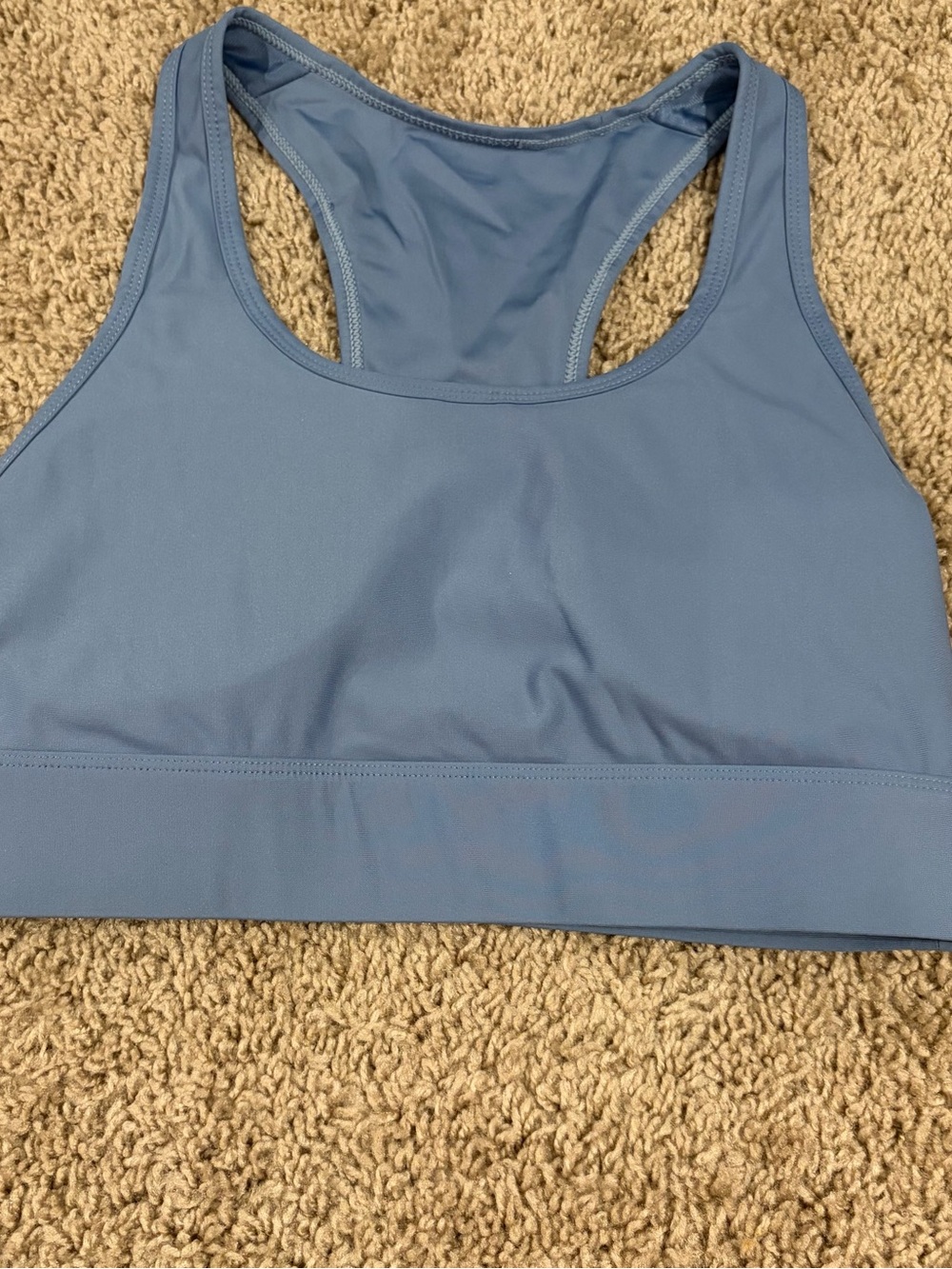 Fabletics Dusty Blue Racerback‎ Support Sports Bra